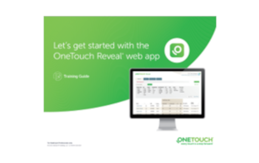 Training guide cover for OneTouch Reveal® web app